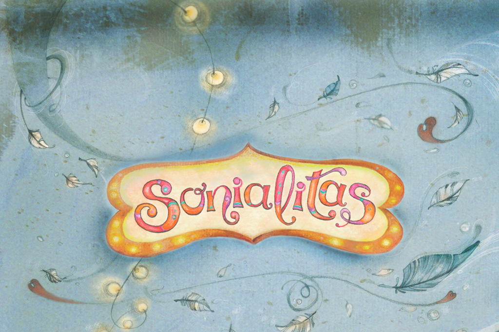 children illustrated book Sonialitas weavers of Dreams, is a kid's book of Luciana Torre Art about the world of dreams and its secrets. fantastic story about the origin of dreams and feelings, how they are born and where they come from written and illustrated by watercolour artist Luciana Torre to spread in children the valuable message of cultivating positive thoughts and tender emotions. Children book illustration with trendy cheerful powerful hand draw lettering by watercolour artist Luciana Torre Art