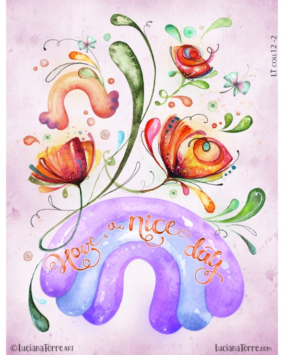 This hand-painted watercolor design by floral artist Luciana Torre features a vibrant bouquet of spring flowers, fluttering butterflies, and festive lettering. Perfect for greeting cards, gift bags, stationery, and more, it’s a celebration of nature’s beauty and joy!"