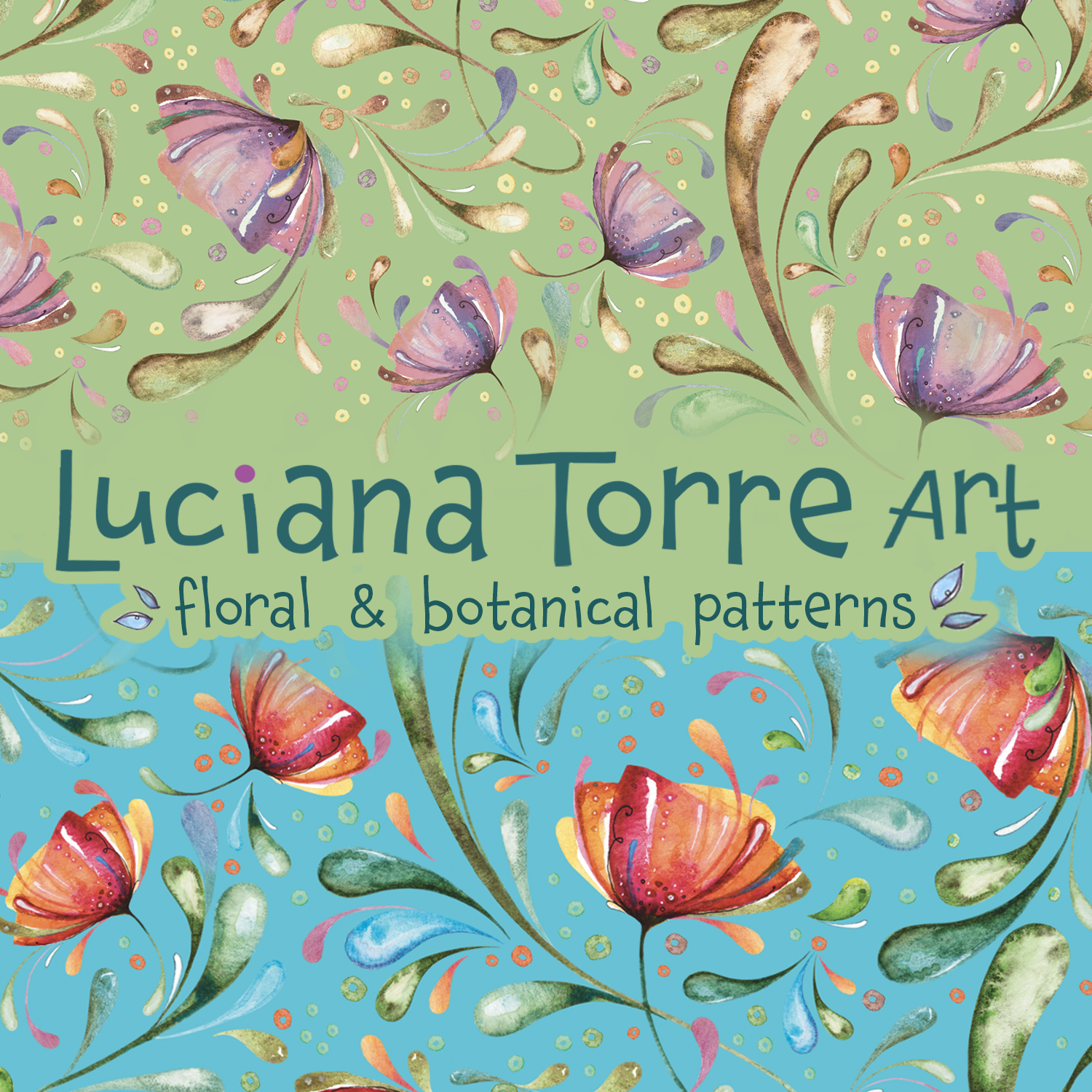 Luciana Guadalupe Torre is a freelance illustrator, graphic designer, and surface pattern designer based in Lucca, Italy, who specializes in floral and botanical patterns. As a commercial artist, she creates joyful and flowery art for products, floral patterns for textiles and stationery designs. She mastering the niche of watercolor floral illustration and hand-painted botanical designs