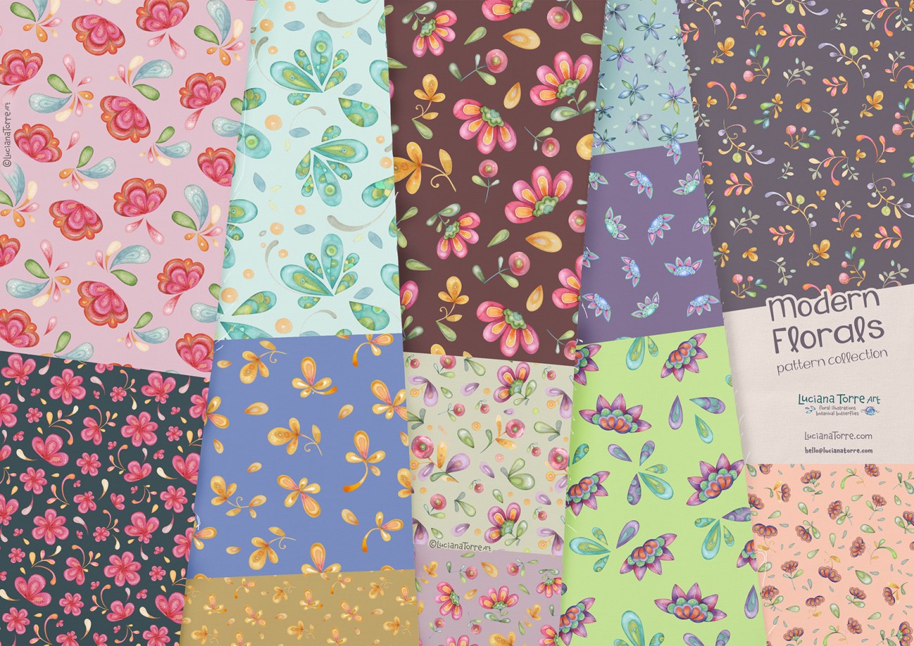 Stunning Modern Florals & Botanicals designs in geometric style + abstract&nbsp;twist